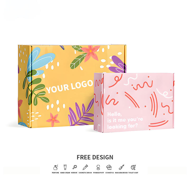 다채로운 자연 골판지 화장품 포장 상자