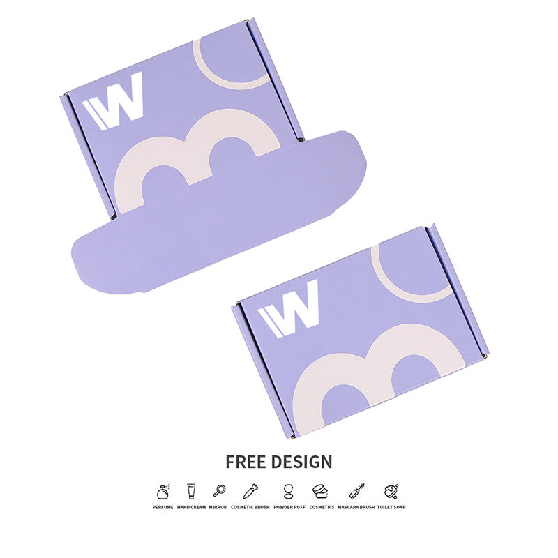 라벤더 보라색 골판지 화장품 포장 상자