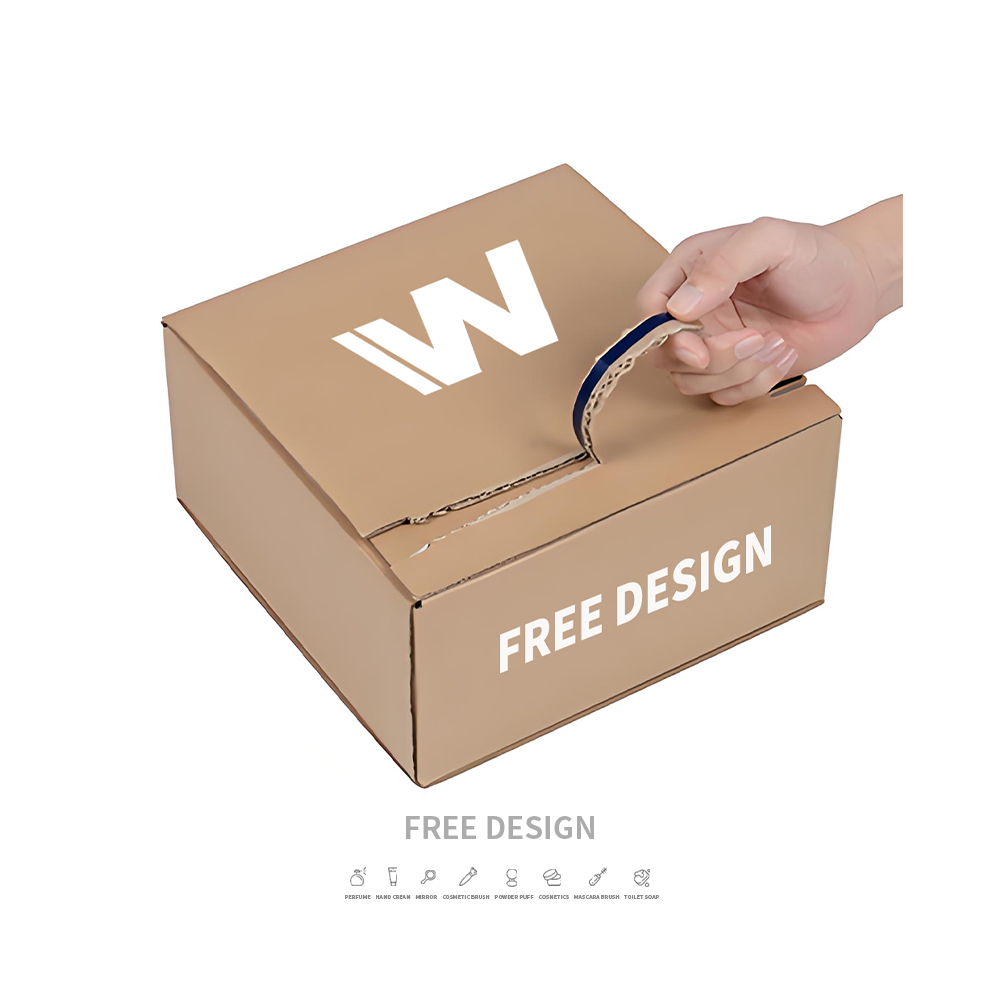 찢어진 판지 배송 상자